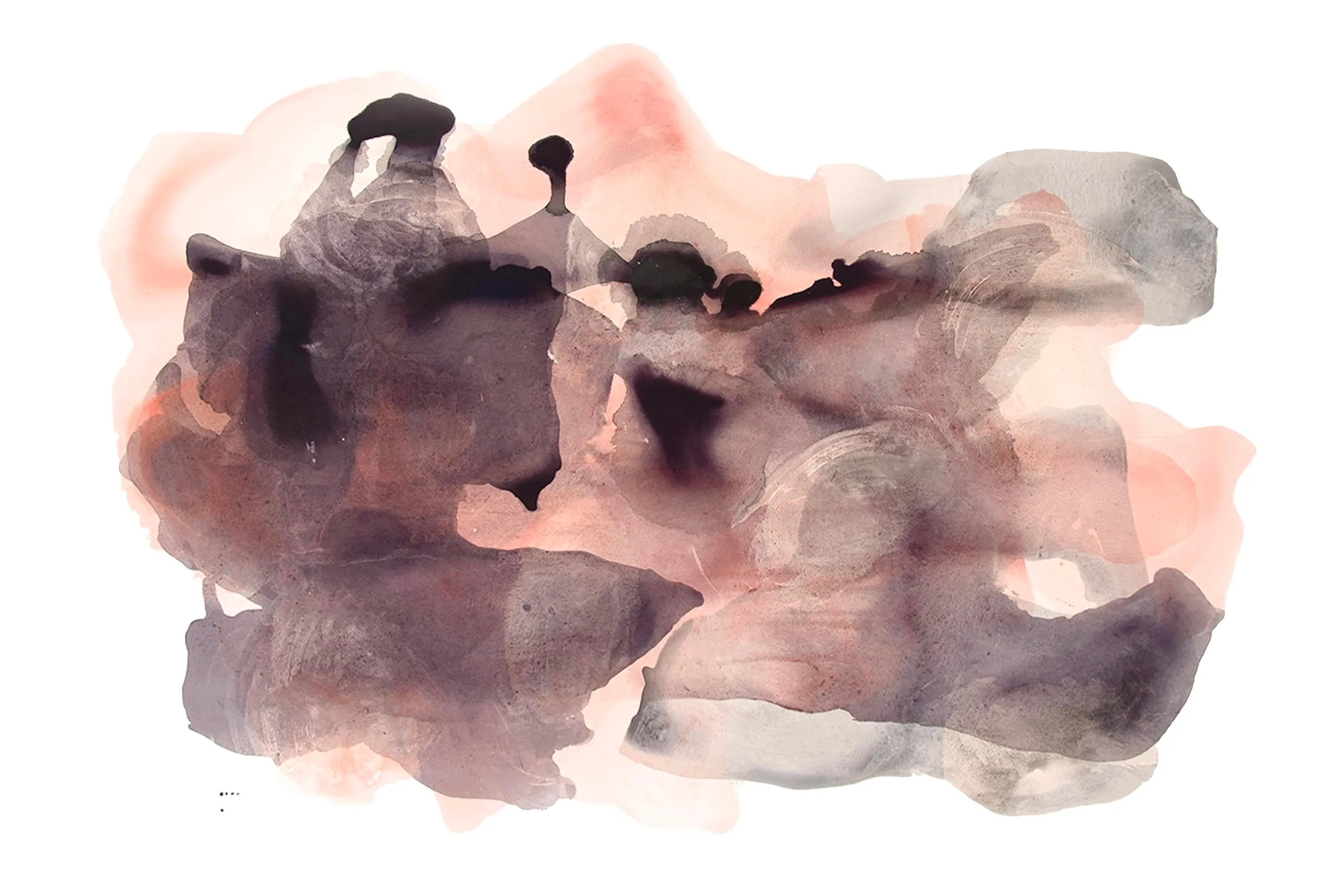 Penny Coss_ Fugitive Plume 2023  2 100 X 150 CM acrylic on Paper 